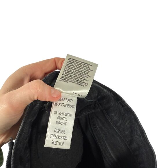 Agolde Riley High Rise Straight Crop Jeans Panoramic Charcoal Wash Womens 26 - Picture 8 of 8